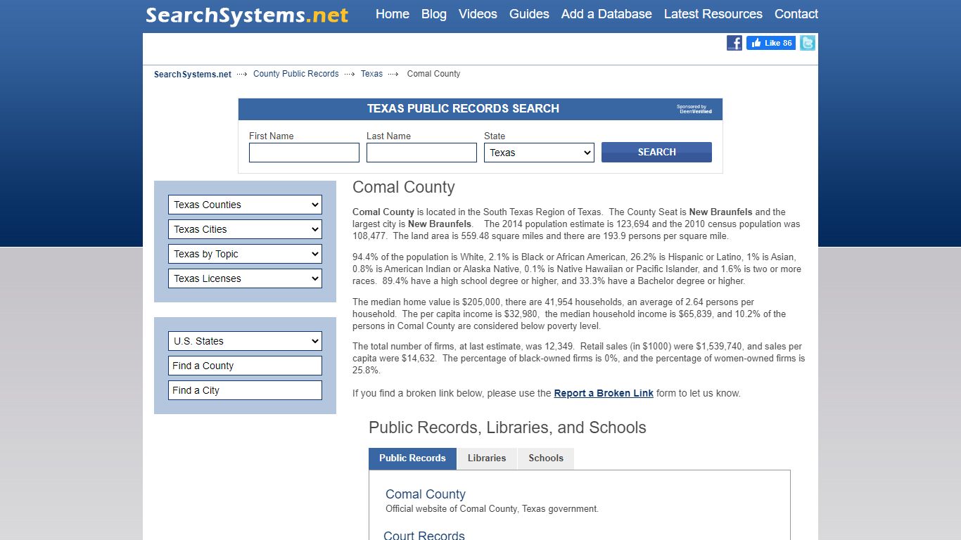 Comal County Criminal and Public Records